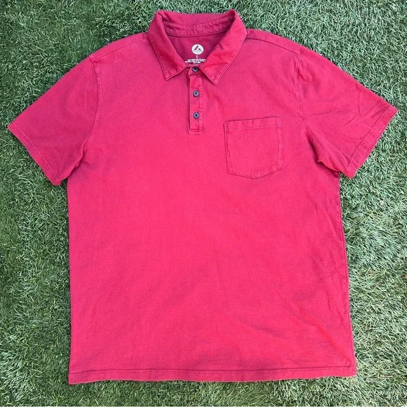 American Giant Men’s Cotton Pocket Polo Shirt USA Made Classic Prep Minimalist L - Picture 2 of 7